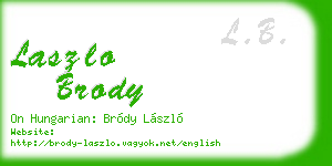 laszlo brody business card